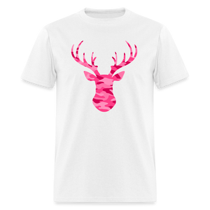 8168 1/4S Our Pink Camo Deer PREMIUM TSHIRT - white