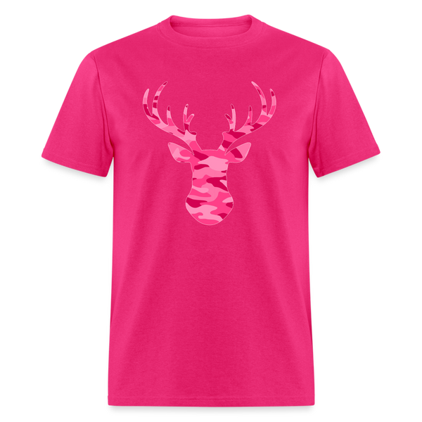 8168 1/4S Our Pink Camo Deer PREMIUM TSHIRT - fuchsia