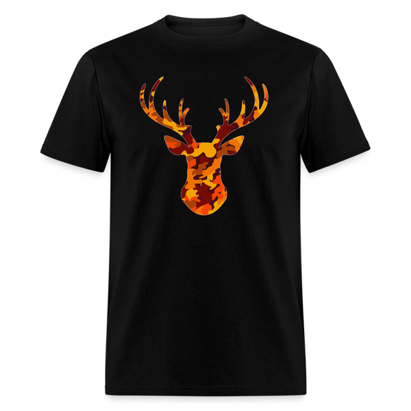 8258 1/4S Fall Inspired Camo Deer PREMIUM TSHIRT - black