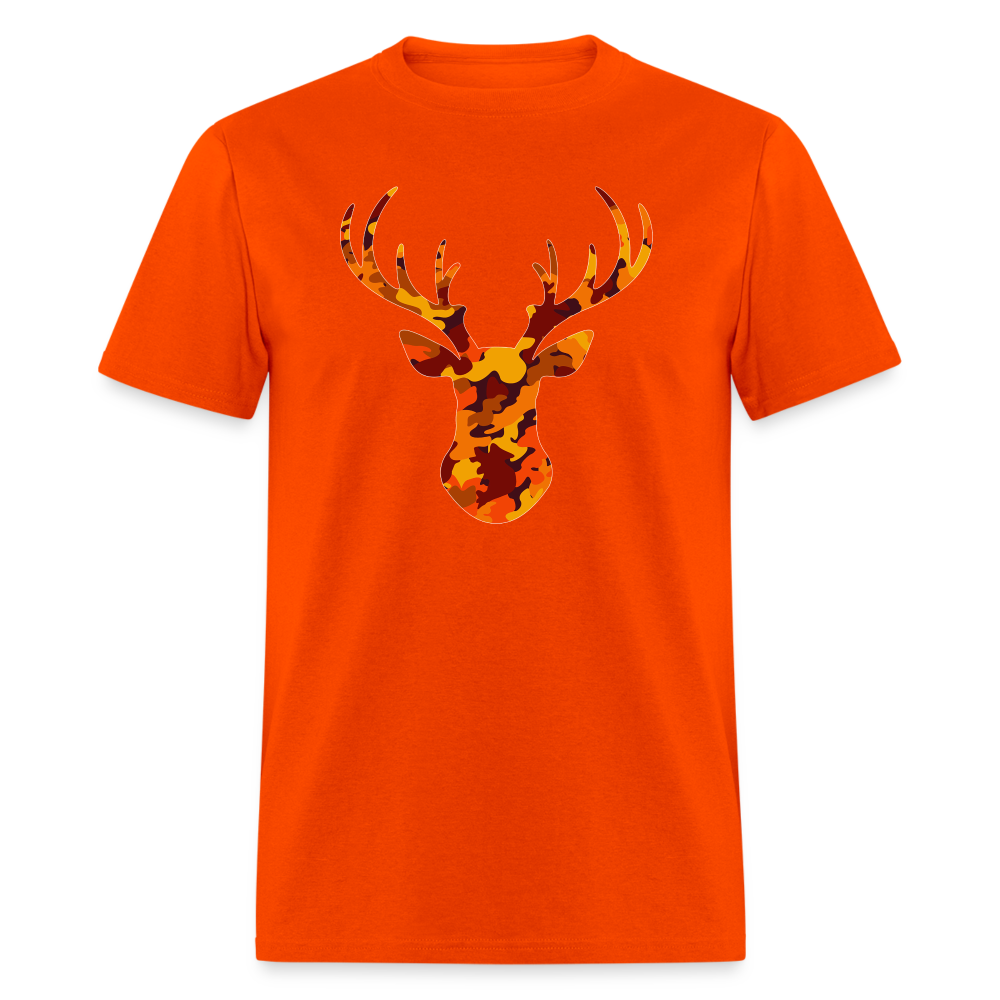 8258 1/4S Fall Inspired Camo Deer PREMIUM TSHIRT - orange