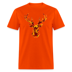 8258 1/4S Fall Inspired Camo Deer PREMIUM TSHIRT - orange