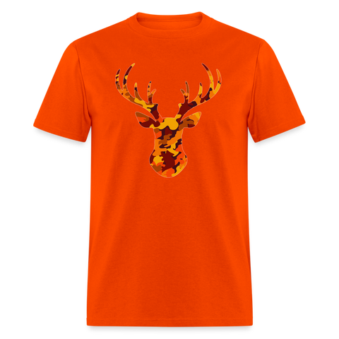 8258 1/4S Fall Inspired Camo Deer PREMIUM TSHIRT - orange