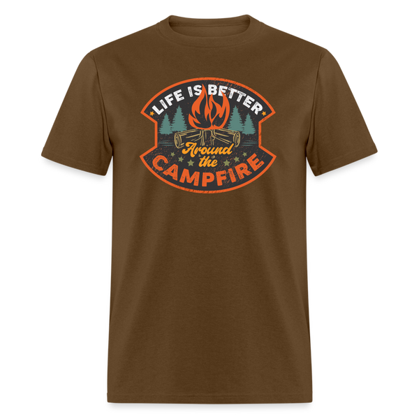 5087 1/4S Life Is Better Around The Campfire PREMIUM TSHIRT - brown