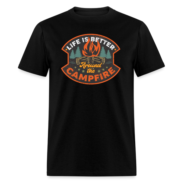 5087 1/4S Life Is Better Around The Campfire PREMIUM TSHIRT - black