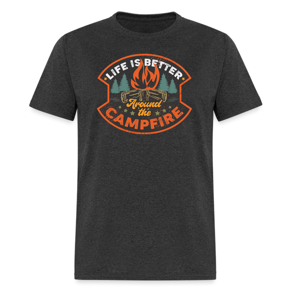 5087 1/4S Life Is Better Around The Campfire PREMIUM TSHIRT - heather black