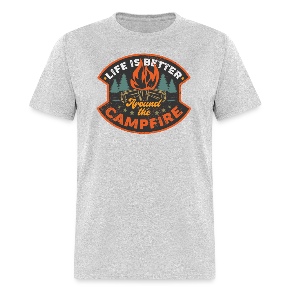 5087 1/4S Life Is Better Around The Campfire PREMIUM TSHIRT - heather gray