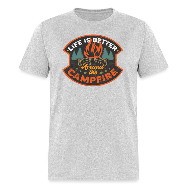 5087 1/4S Life Is Better Around The Campfire PREMIUM TSHIRT - heather gray