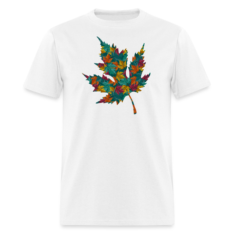 8034 1/4S Maple Leaves Maple Leaf PREMIUM TSHIRT - white