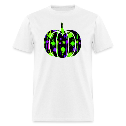 8281 1/4S Paintball Splatter Pumpkin PREMIUM TSHIRT - white