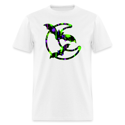 8281 1/4S Paintball Splatter Moon Bats PREMIUM TSHIRT - white