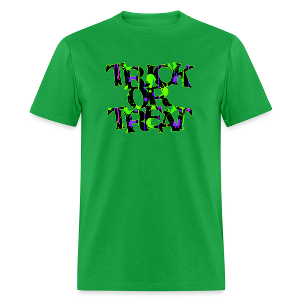 8281 1/4S Paintball Splatter Trick or Treat PREMIUM TSHIRT - bright green