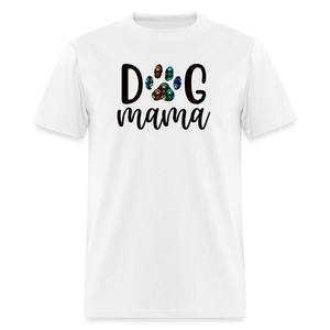 8366 1/4S Melissa's Colorful Paws Dog Mama 6 PREMIUM TSHIRT - white