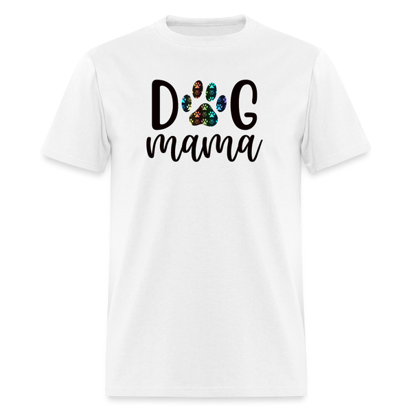 8366 1/4S Melissa's Colorful Paws Dog Mama 6 PREMIUM TSHIRT - white