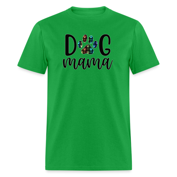 8366 1/4S Melissa's Colorful Paws Dog Mama 6 PREMIUM TSHIRT - bright green