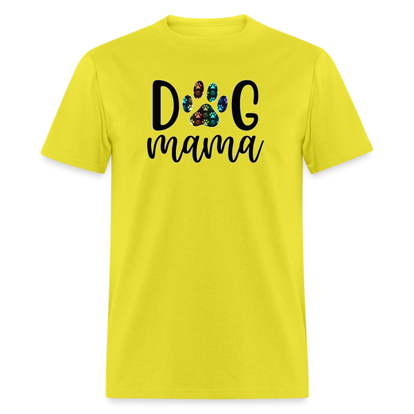 8366 1/4S Melissa's Colorful Paws Dog Mama 6 PREMIUM TSHIRT - yellow