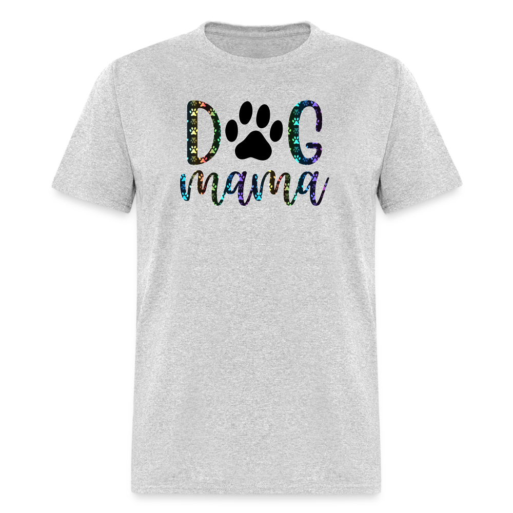 8366 1/4S Melissa's Colorful Paws Dog Mama 6B PREMIUM TSHIRT - heather gray