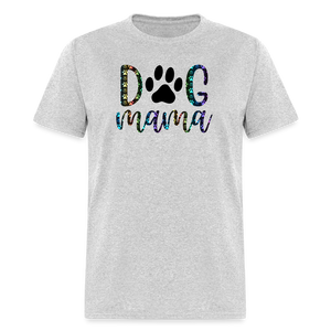 8366 1/4S Melissa's Colorful Paws Dog Mama 6B PREMIUM TSHIRT - heather gray