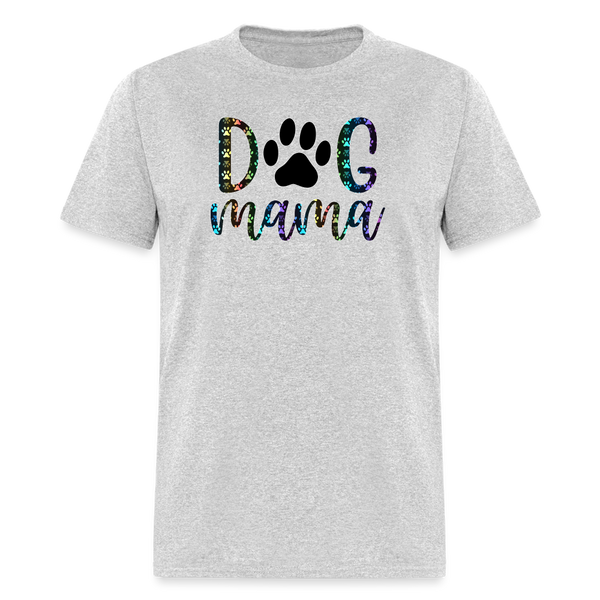 8366 1/4S Melissa's Colorful Paws Dog Mama 6B PREMIUM TSHIRT - heather gray