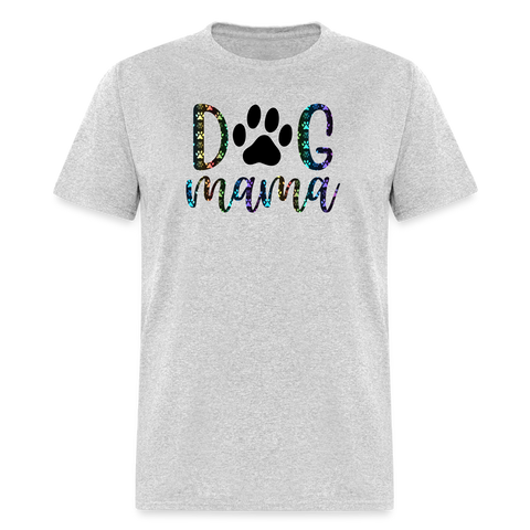 8366 1/4S Melissa's Colorful Paws Dog Mama 6B PREMIUM TSHIRT - heather gray