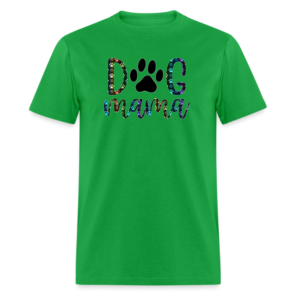 8366 1/4S Melissa's Colorful Paws Dog Mama 6B PREMIUM TSHIRT - bright green