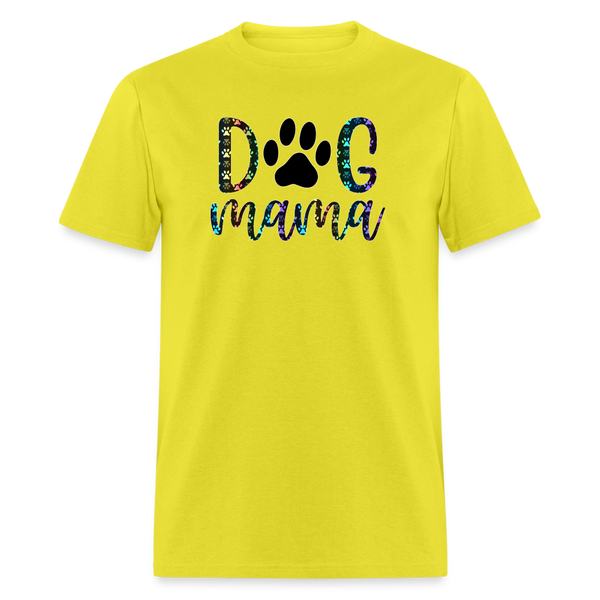 8366 1/4S Melissa's Colorful Paws Dog Mama 6B PREMIUM TSHIRT - yellow