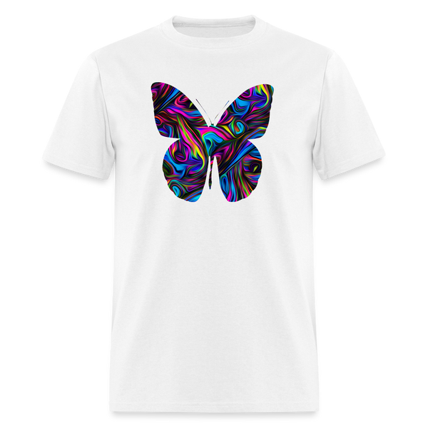8330 Kris's Tie Dye Swirl Butterfly PREMIUM TSHIRT - white
