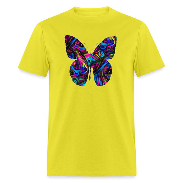 8330 Kris's Tie Dye Swirl Butterfly PREMIUM TSHIRT - yellow