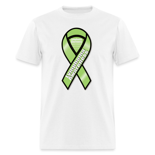 5097 1/4S Lymphoma Awareness PREMIUM TSHIRT - white