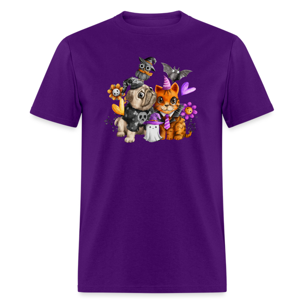 5108 1/4S Happy Halloween Pals PREMIUM TSHIRT - purple