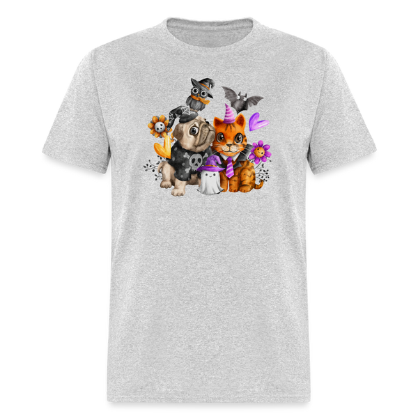 5108 1/4S Happy Halloween Pals PREMIUM TSHIRT - heather gray