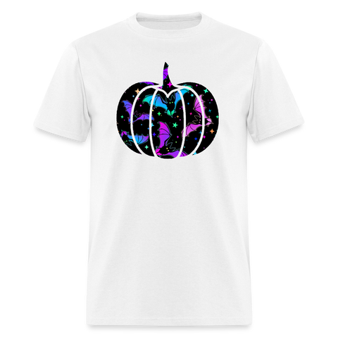 8277 1/4S Drive Me Batty Pumpkin PREMIUM TSHIRT - white