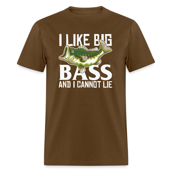 5116 1/4S I Like Big Bass and I Cannot Lie PREMIUM TSHIRT - brown