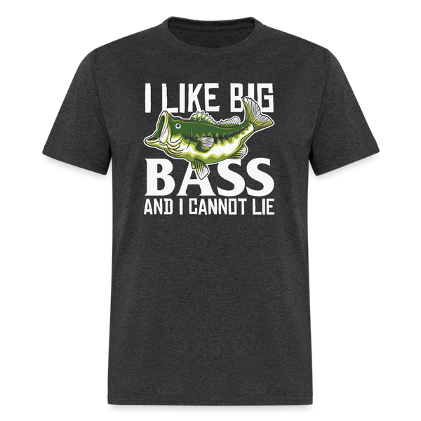 5116 1/4S I Like Big Bass and I Cannot Lie PREMIUM TSHIRT - heather black