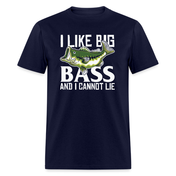 5116 1/4S I Like Big Bass and I Cannot Lie PREMIUM TSHIRT - navy