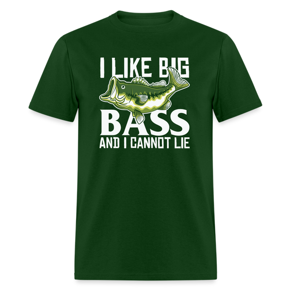 5116 1/4S I Like Big Bass and I Cannot Lie PREMIUM TSHIRT - forest green