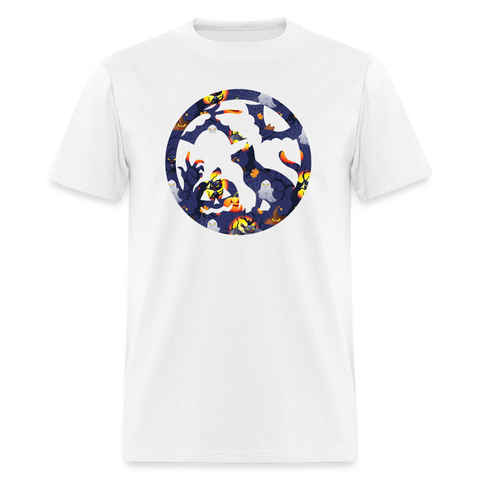 8045 1/4S Hallowed Tree Cat Circle PREMIUM TSHIRT - white