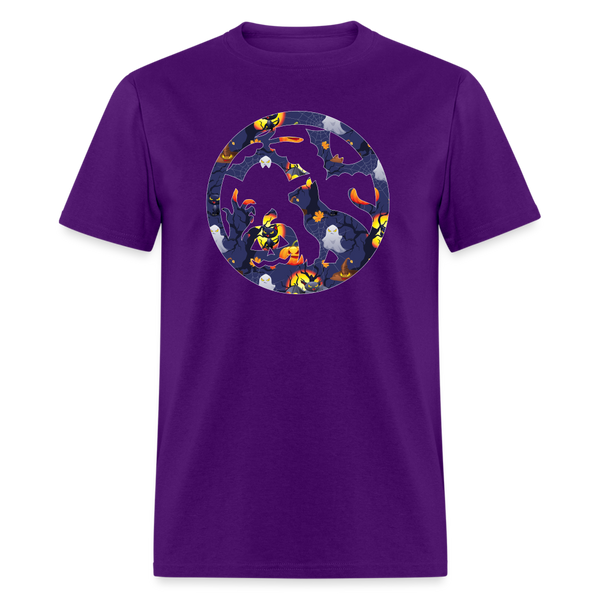 8045 1/4S Hallowed Tree Cat Circle PREMIUM TSHIRT - purple