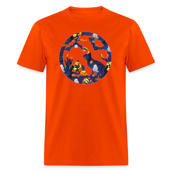 8045 1/4S Hallowed Tree Cat Circle PREMIUM TSHIRT - orange