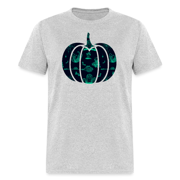 8043 1/4S RIP Hallow Pumpkin PREMIUM TSHIRT - heather gray