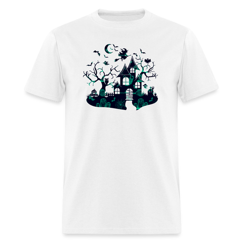 8043 1/4S RIP Hallow Haunted Mansion PREMIUM TSHIRT - white