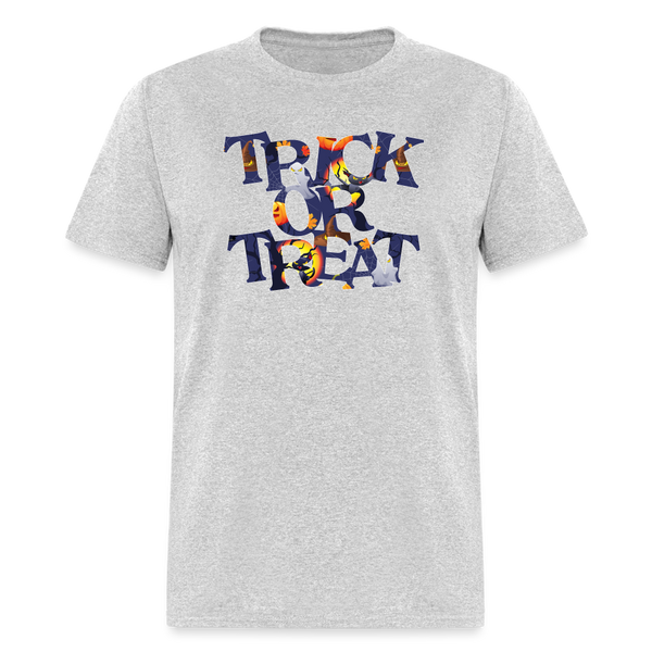 8045 1/4S Hallowed Tree Trick or Treat - heather gray