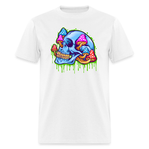 5127 1/4S Mushroom Skull PREMIUM TSHIRT - white