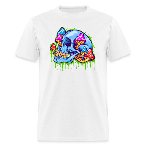 5127 1/4S Mushroom Skull PREMIUM TSHIRT - white