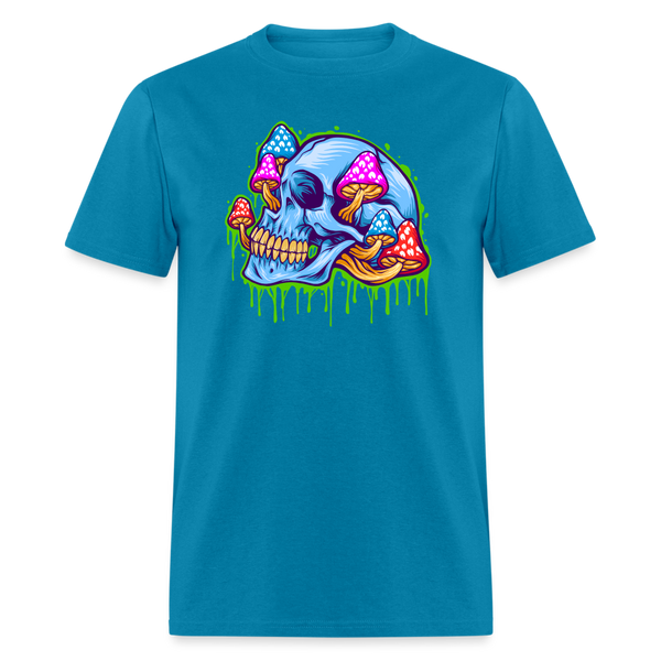 5127 1/4S Mushroom Skull PREMIUM TSHIRT - turquoise