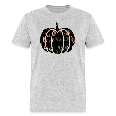 8041 1/4S Spooky Eyes Pumpkin PREMIUM TSHIRT - heather gray