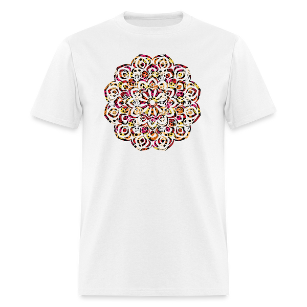 8044 1/4S Colored Jack Mandala PREMIUM TSHIRT - white