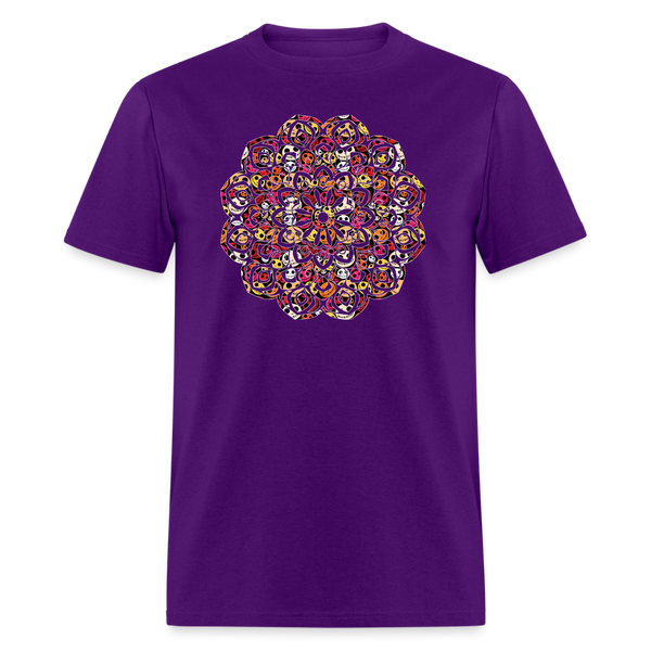 8044 1/4S Colored Jack Mandala PREMIUM TSHIRT - purple