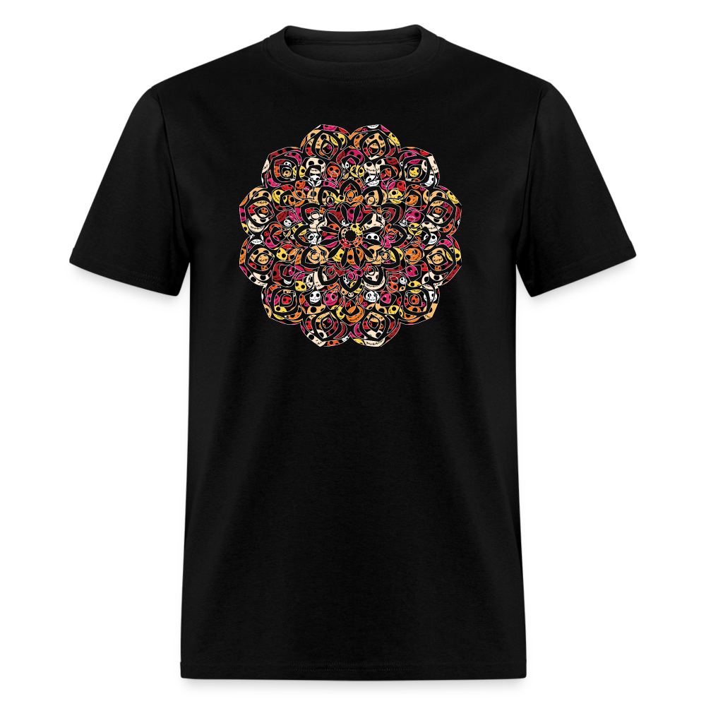 8044 1/4S Colored Jack Mandala PREMIUM TSHIRT - black