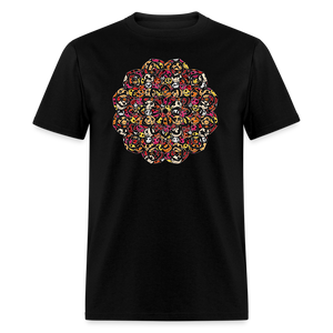 8044 1/4S Colored Jack Mandala PREMIUM TSHIRT - black