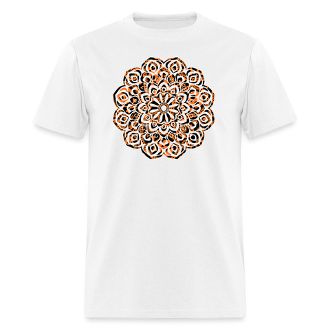 8048 1/4S Paisley Skulls Mandala PREMIUM TSHIRT - white